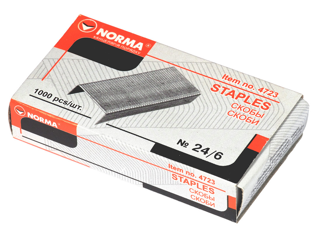 Скоби для степлера NORMA (4723N), 24/6, 1000 шт